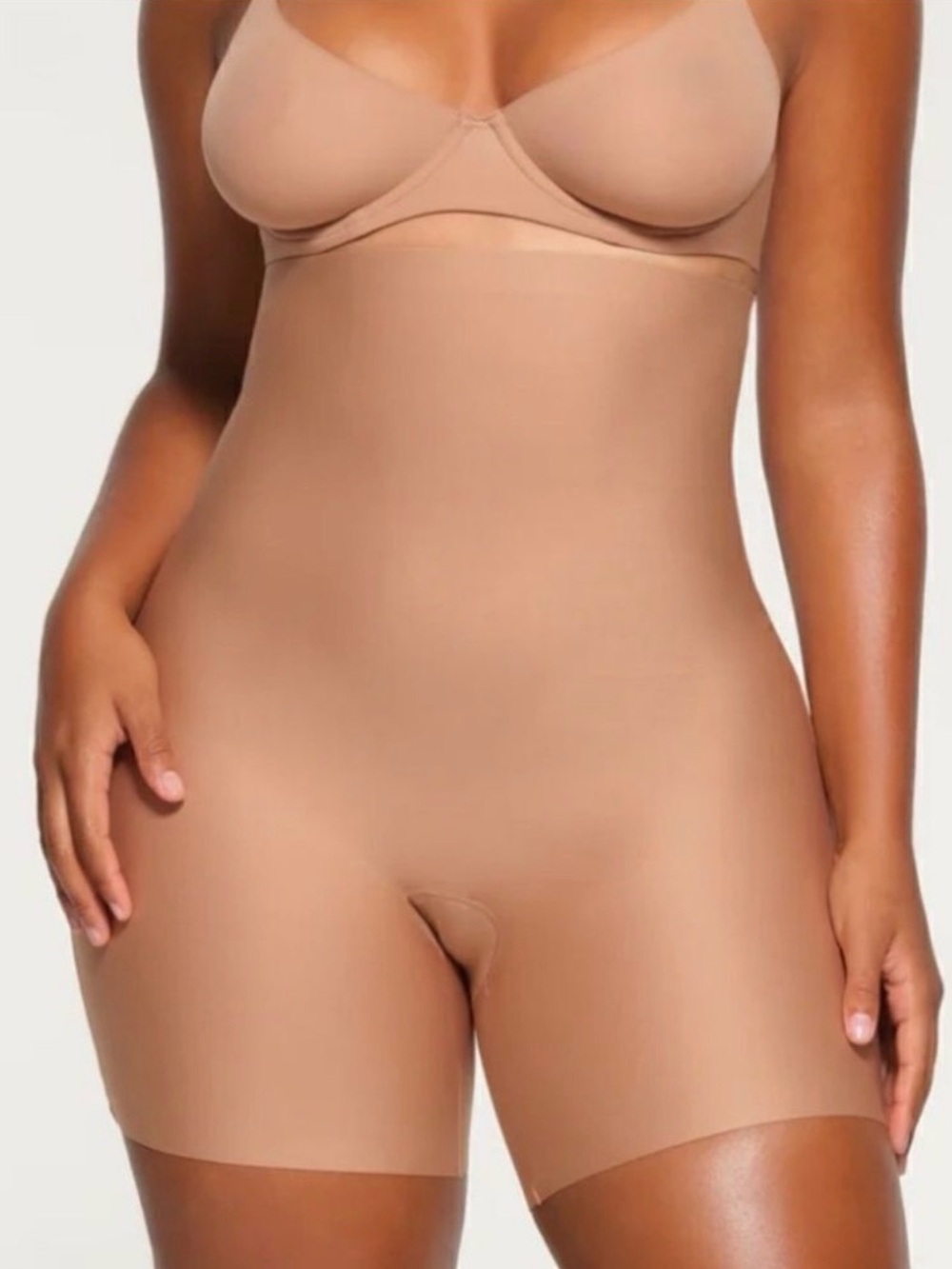 SKIMS High-Waist Sculpting Short in Tan
